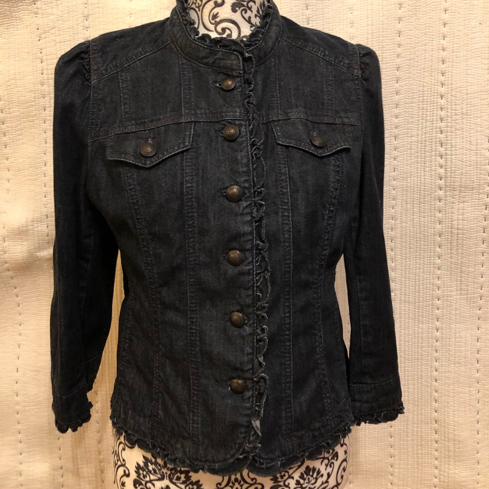 The Limited Ruffle Jean Jacket